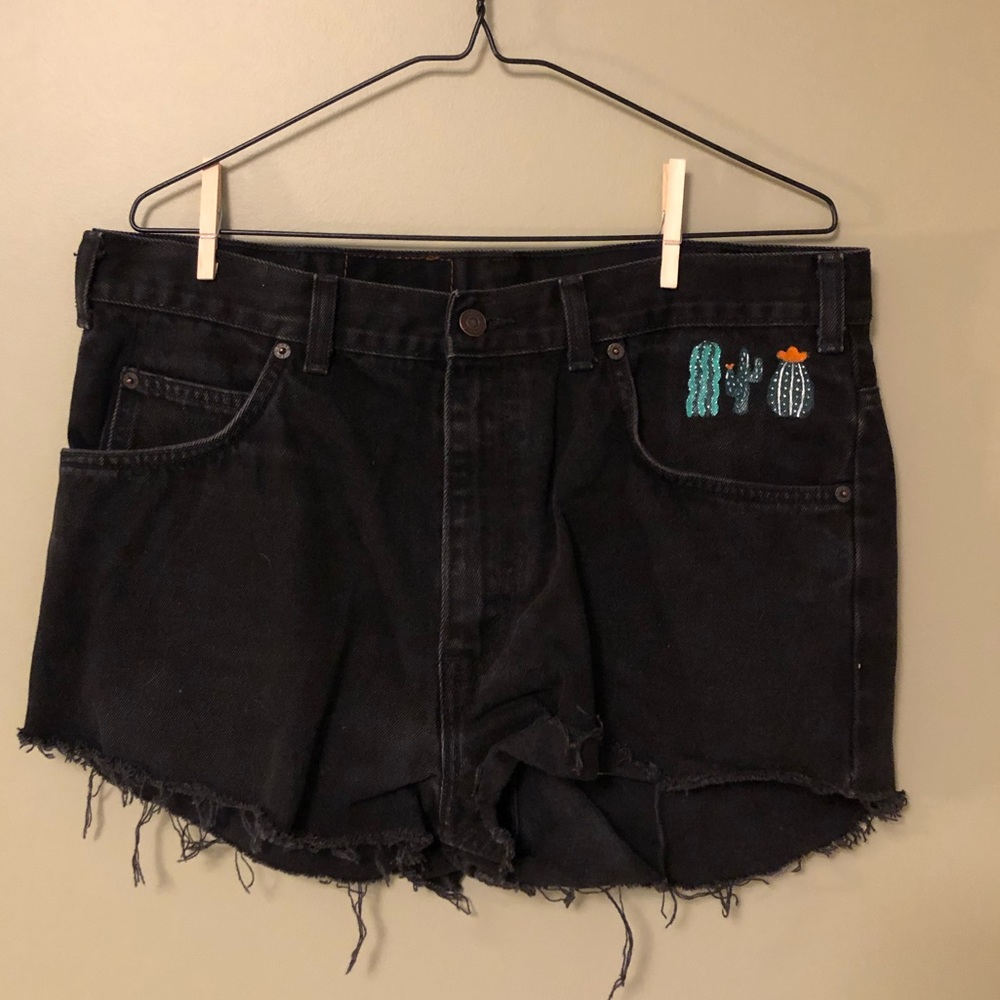 Levi Custom Painted Jean Shorts